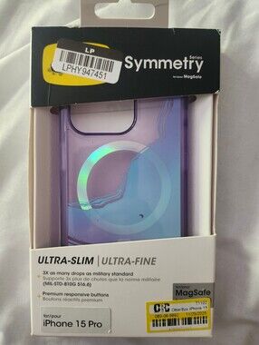 Symmetry Purple Gradient MagSafe Case for iPhone 15 Pro